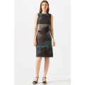 Jigsaw Blue Ocean Tide Jacquard Dress